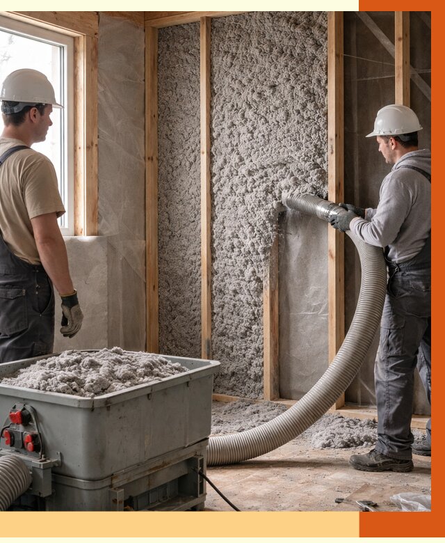 Утепление каркасного дома эковатой в Саранске от 1896 руб. | ТепломастерСрн