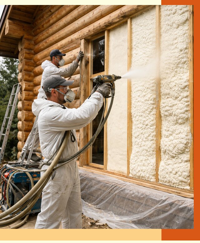 Утепление деревянного дома ППУ в Саранске от 4425 руб/м2 | ТепломастерСрн — под ключ