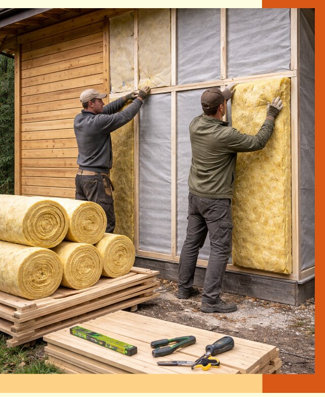 Утепление бани снаружи в Саранске от 89556 руб. под ключ | ТепломастерСрн