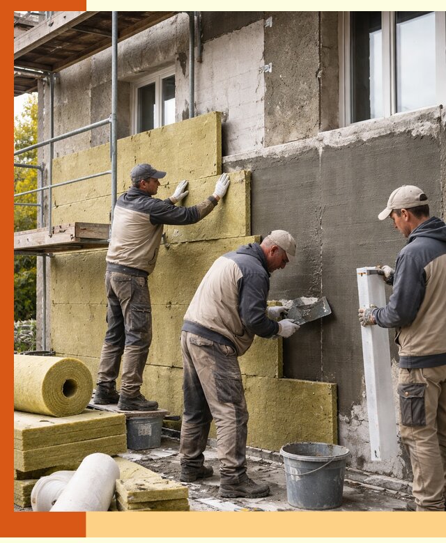Утепление фасада зданий и домов в Саранске