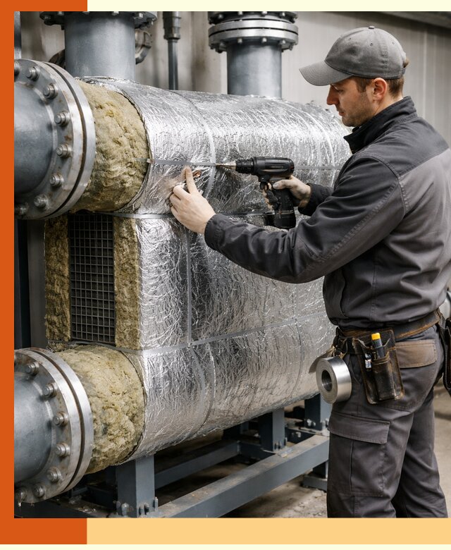 Утепление теплообменника в Саранске — профессиональная теплоизоляция оборудования