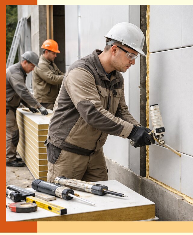 Утепление сэндвич-панелей пенополиуретаном в Саранске